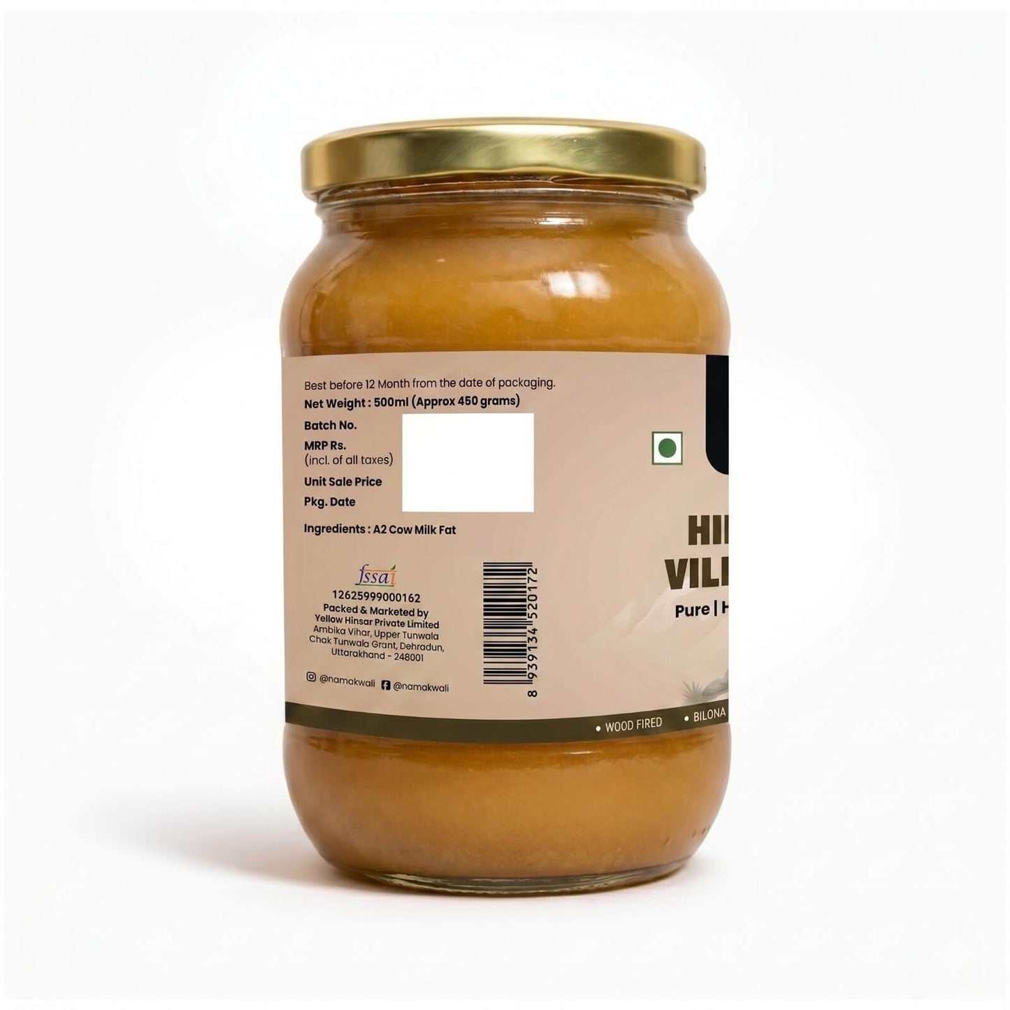 Himalayan Village A2 Ghee, 500ml Himalayan Village A2 Ghee, 500ml