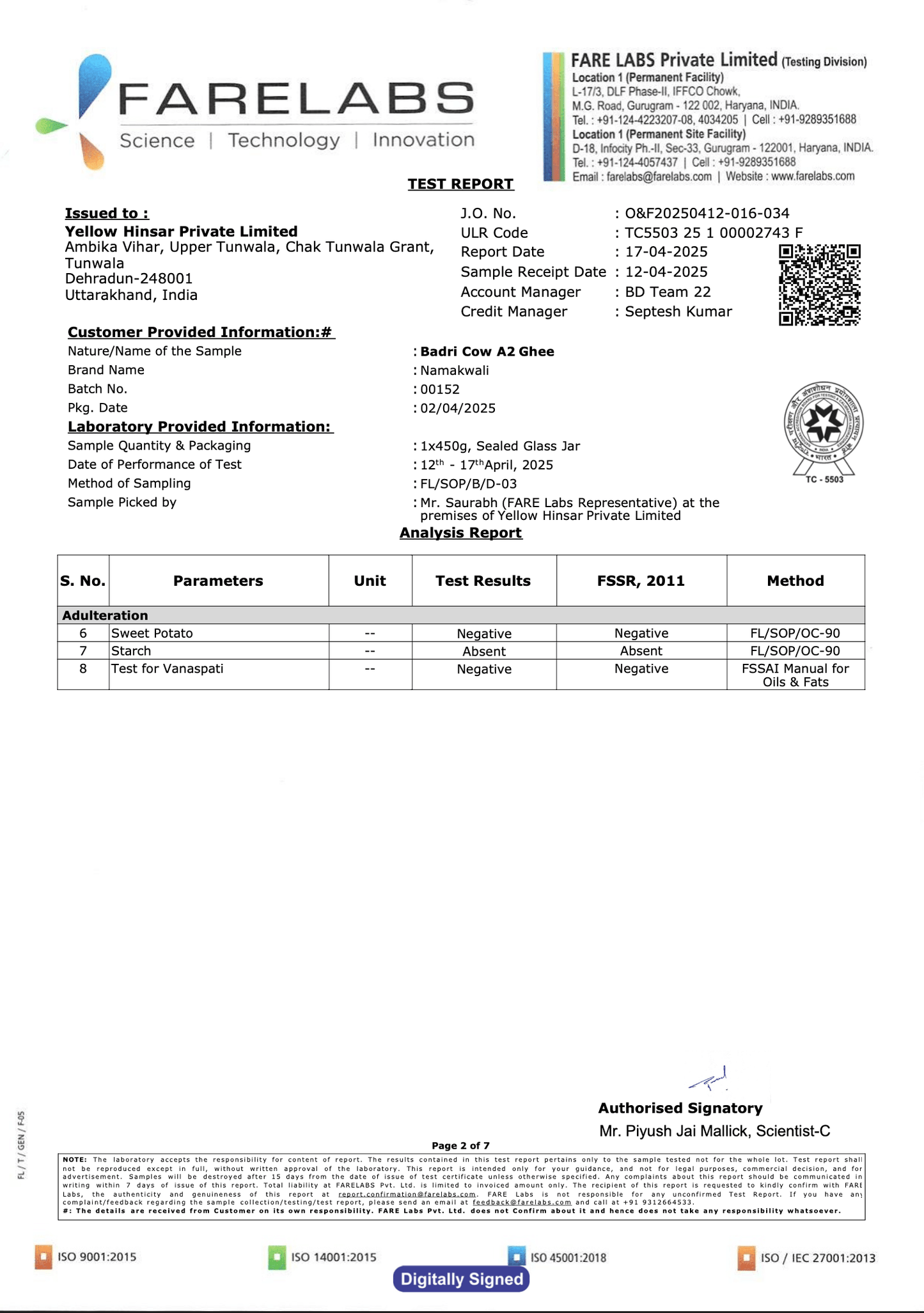 Ghee Report Ghee Report