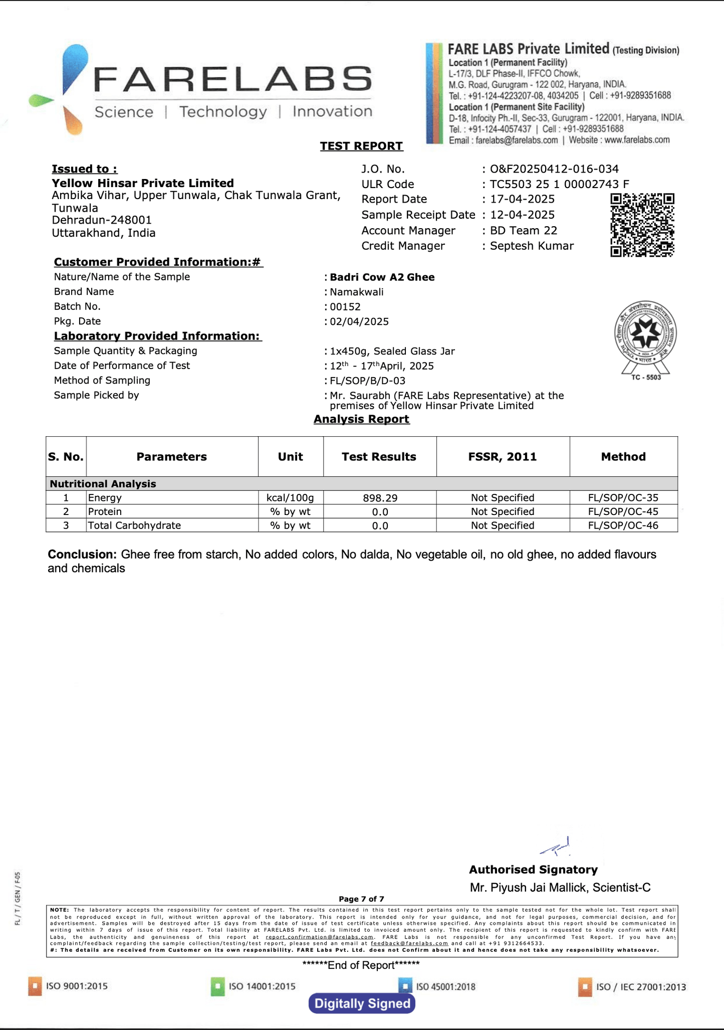 Ghee Report Ghee Report