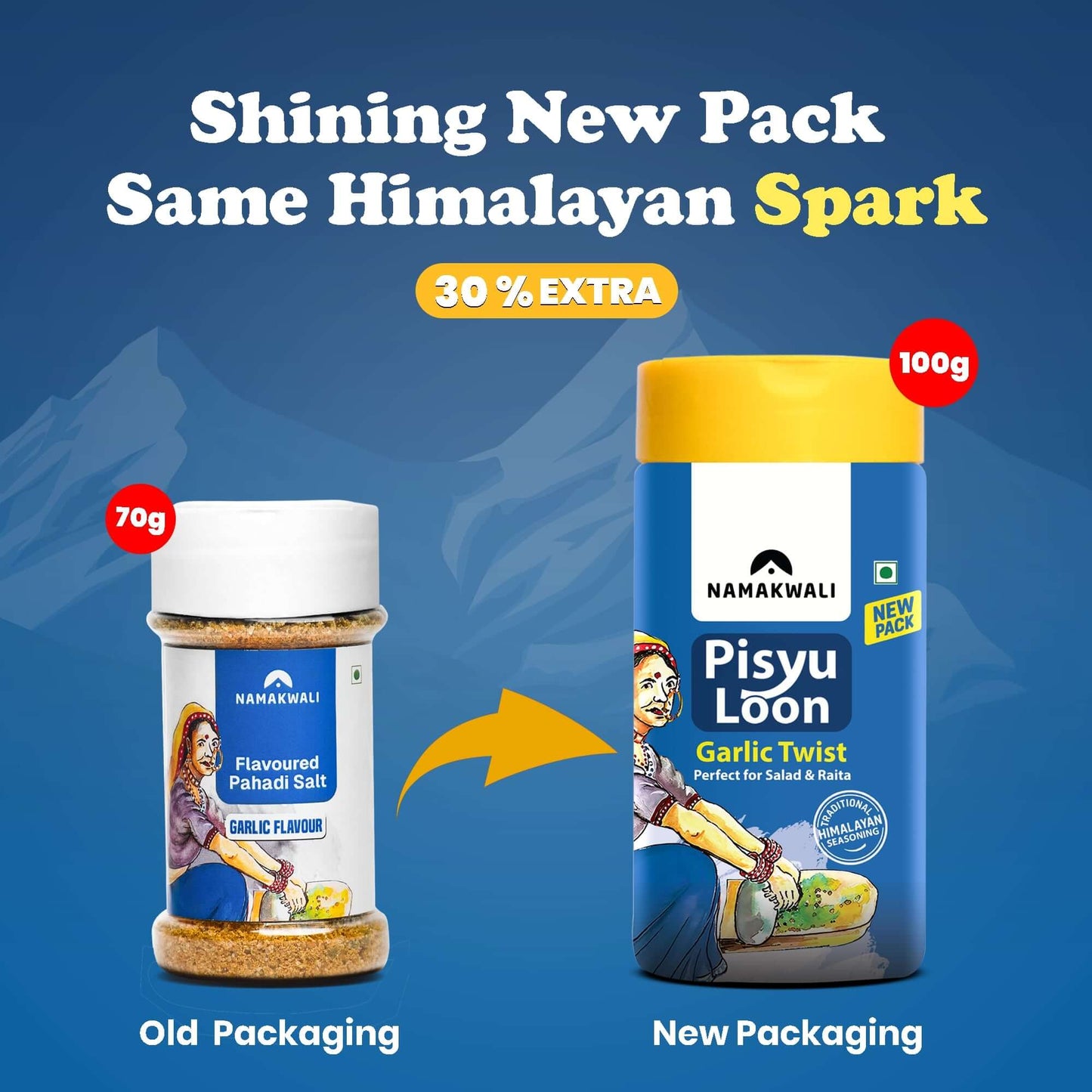 Pisyu Loon Flavoured Seasoning Salt (Garlic Twist), 100g Pisyu Loon Flavoured Seasoning Salt (Garlic Twist), 100g