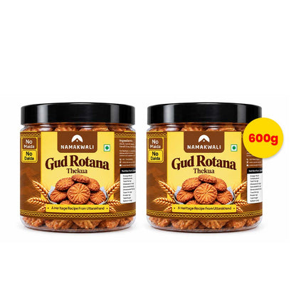 Pahadi Rotane Thekua with Desi Ghee & Gud | Atta Jaggery Sweet , 600g
