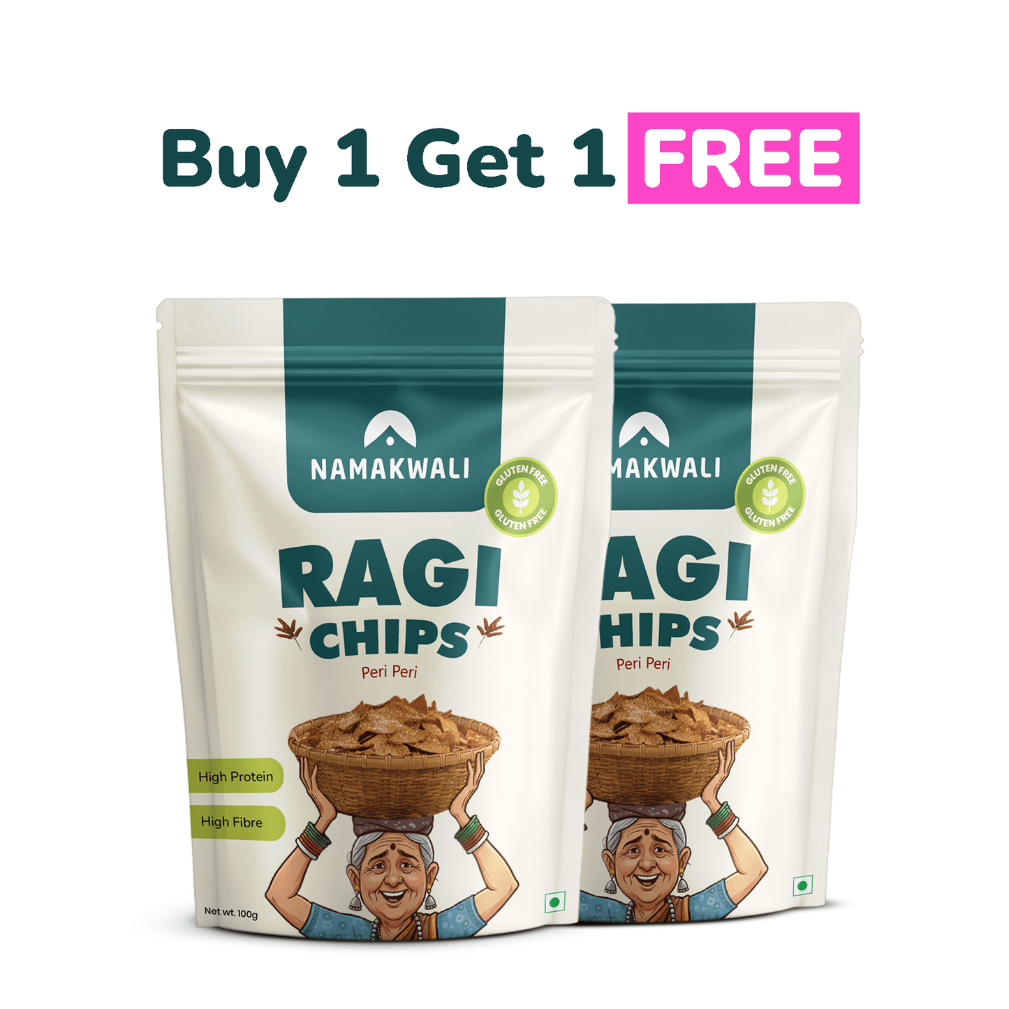 Ragi Chips (Gluten Free) 100g x 2 Pack