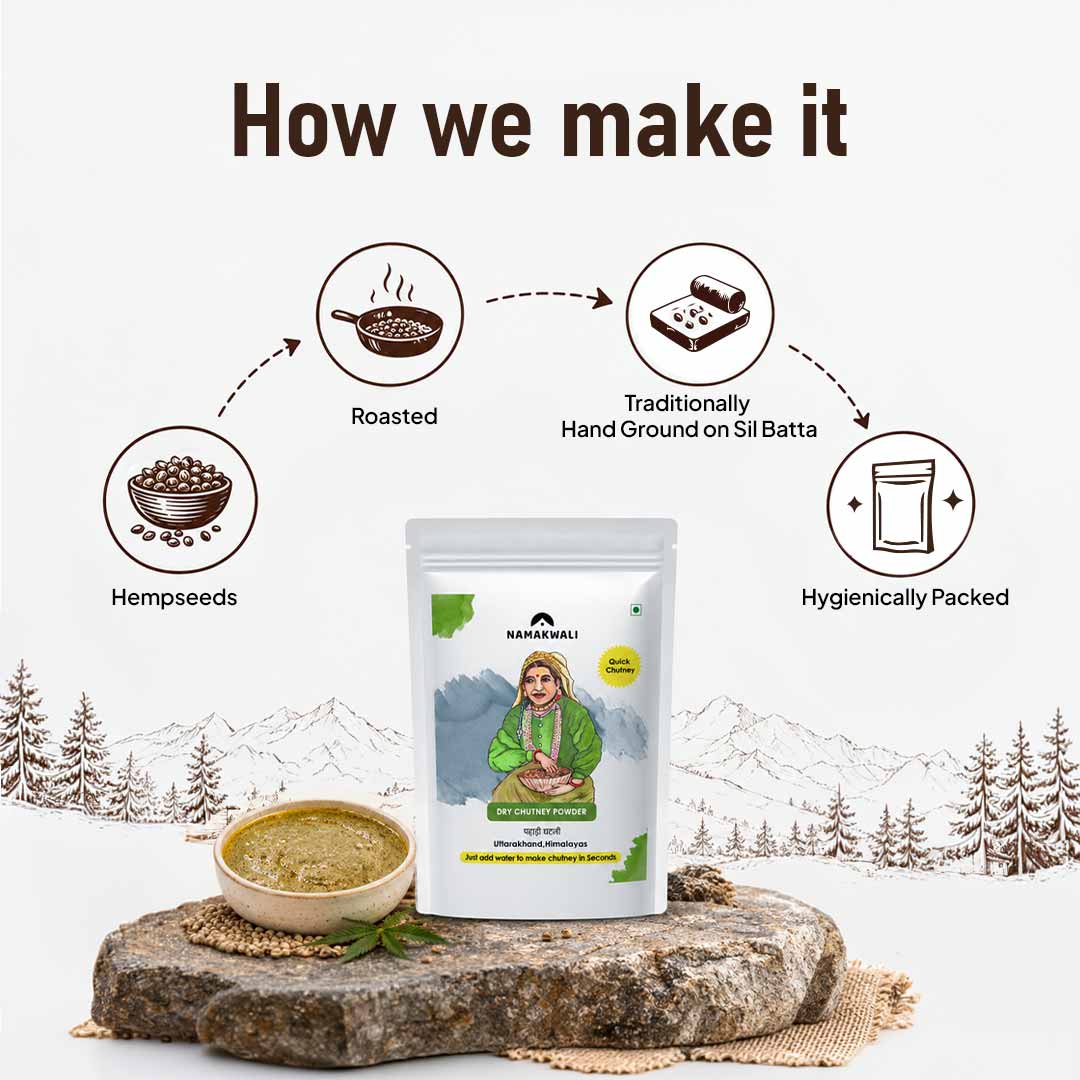 Dry Hempseed Chutney Powder, 200g