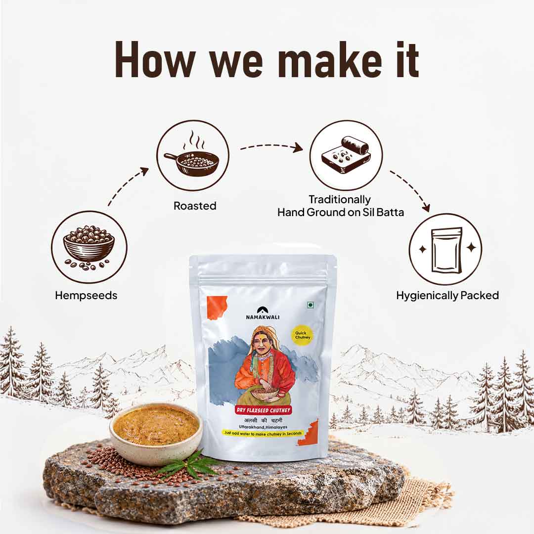Dry Flaxseed Instant Chutney Powder, 200g