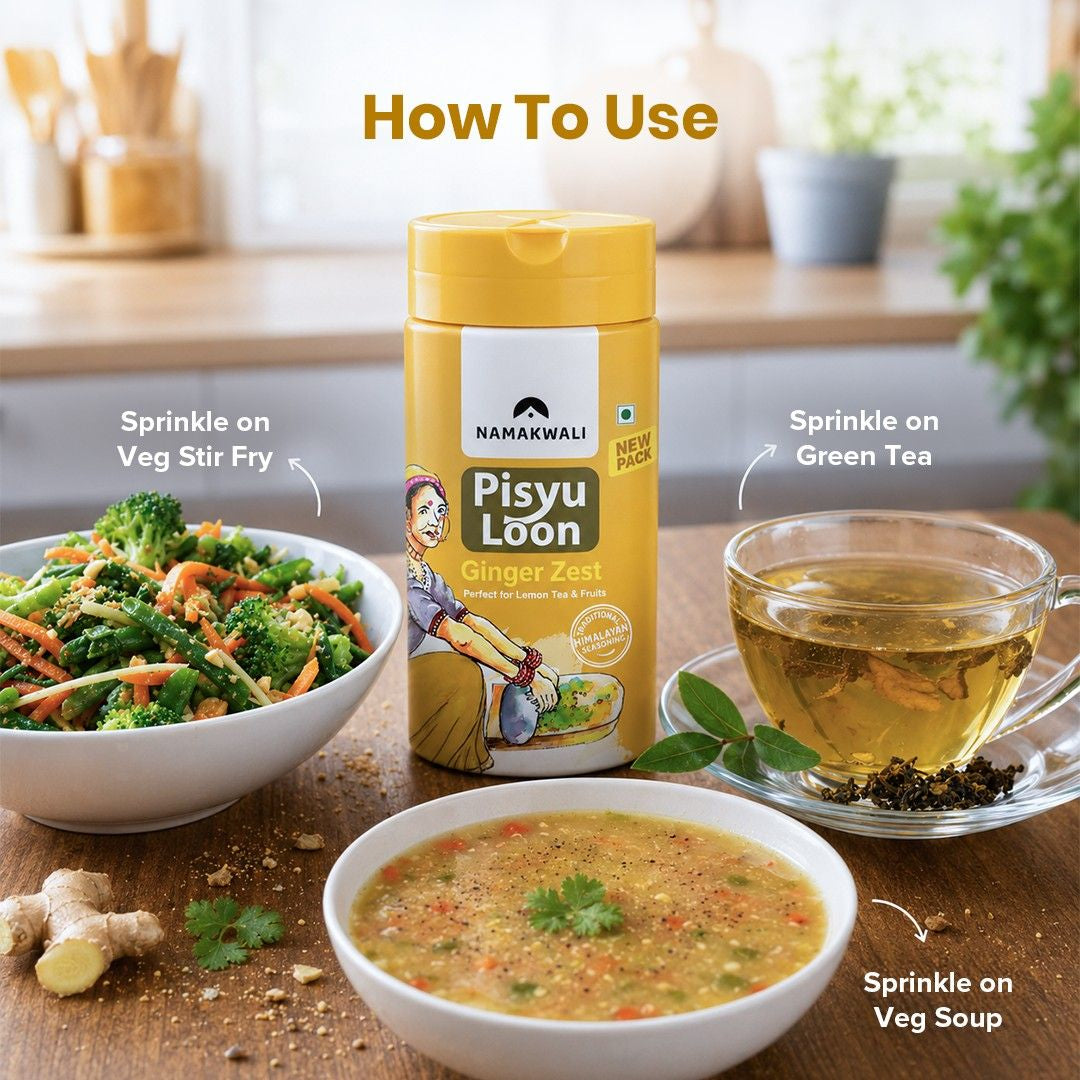 Pisyu Loon Flavoured Seasoning Salt (Ginger Zest), 100g