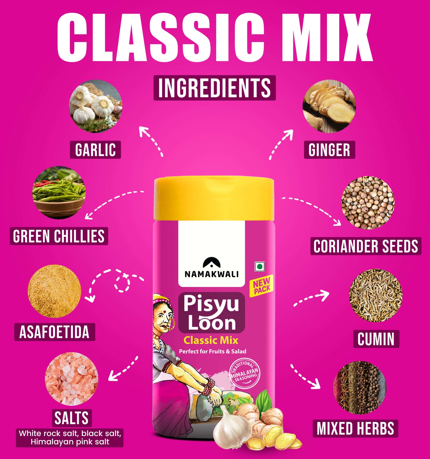 Pisyu Loon Flavoured Salt (3 Flavour Combo), 300g