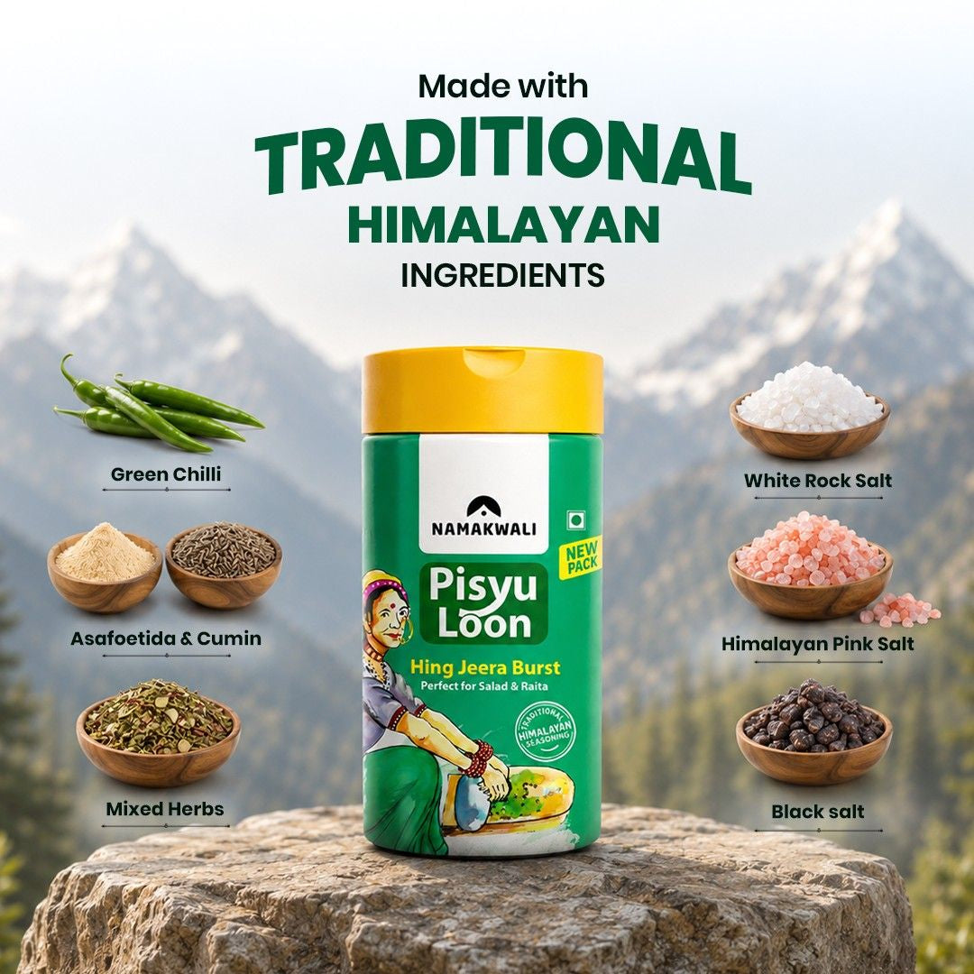 Pisyu Loon Flavoured Seasoning Salt (Hing Jeera Burst), 100g