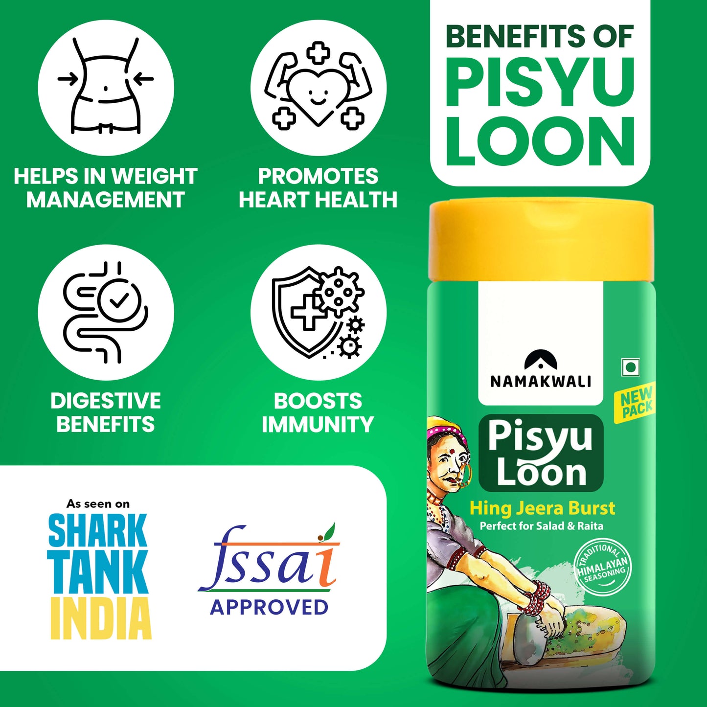 Pisyu Loon Flavoured Salt (3 Flavour Combo), 300g