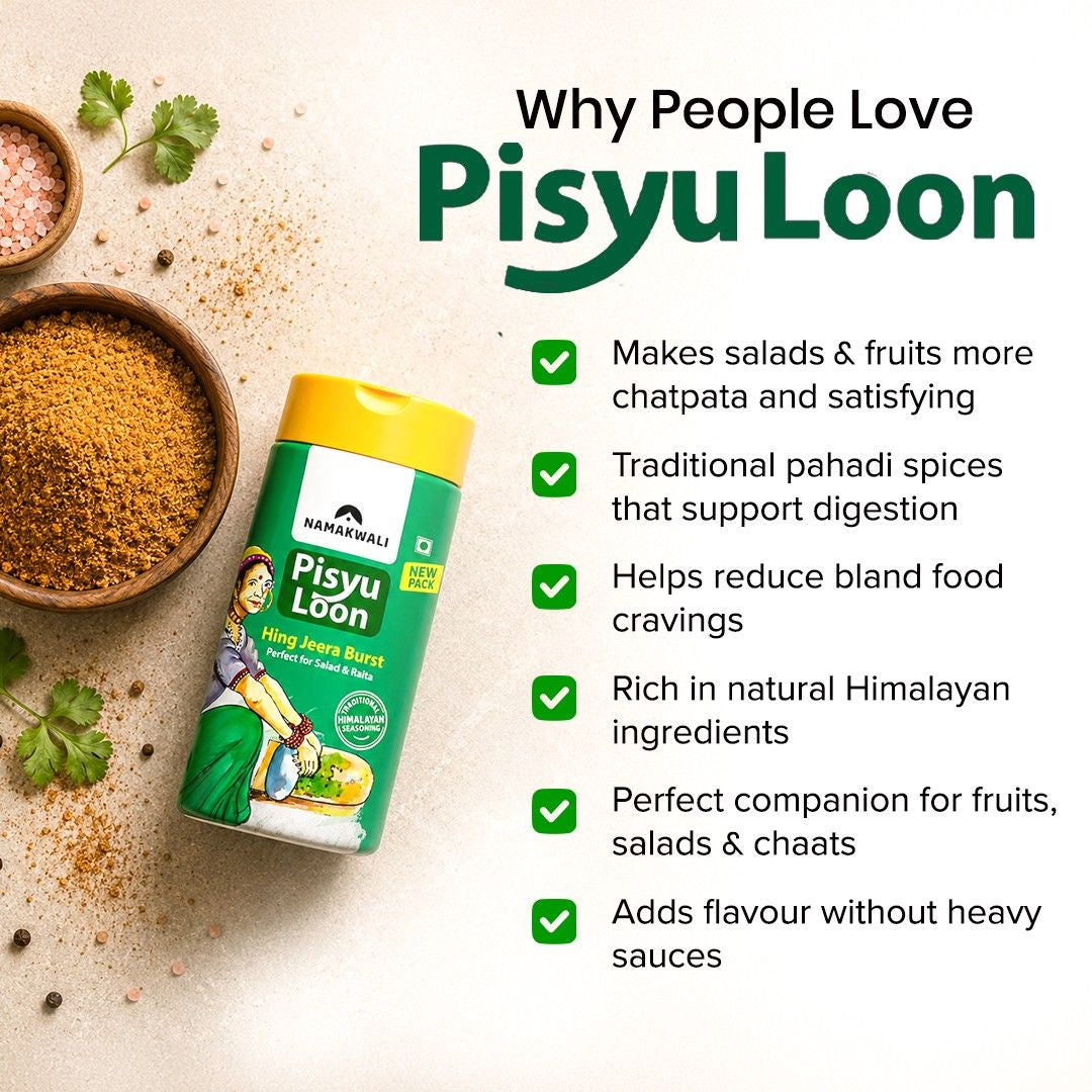 Pisyu Loon Flavoured Seasoning Salt (Hing Jeera Burst), 100g