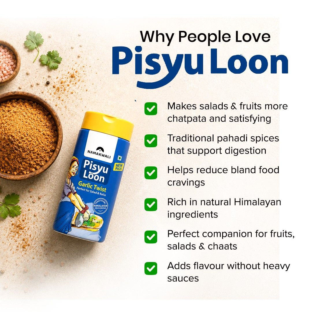Pisyu Loon Flavoured Seasoning Salt (Garlic Twist), 100g