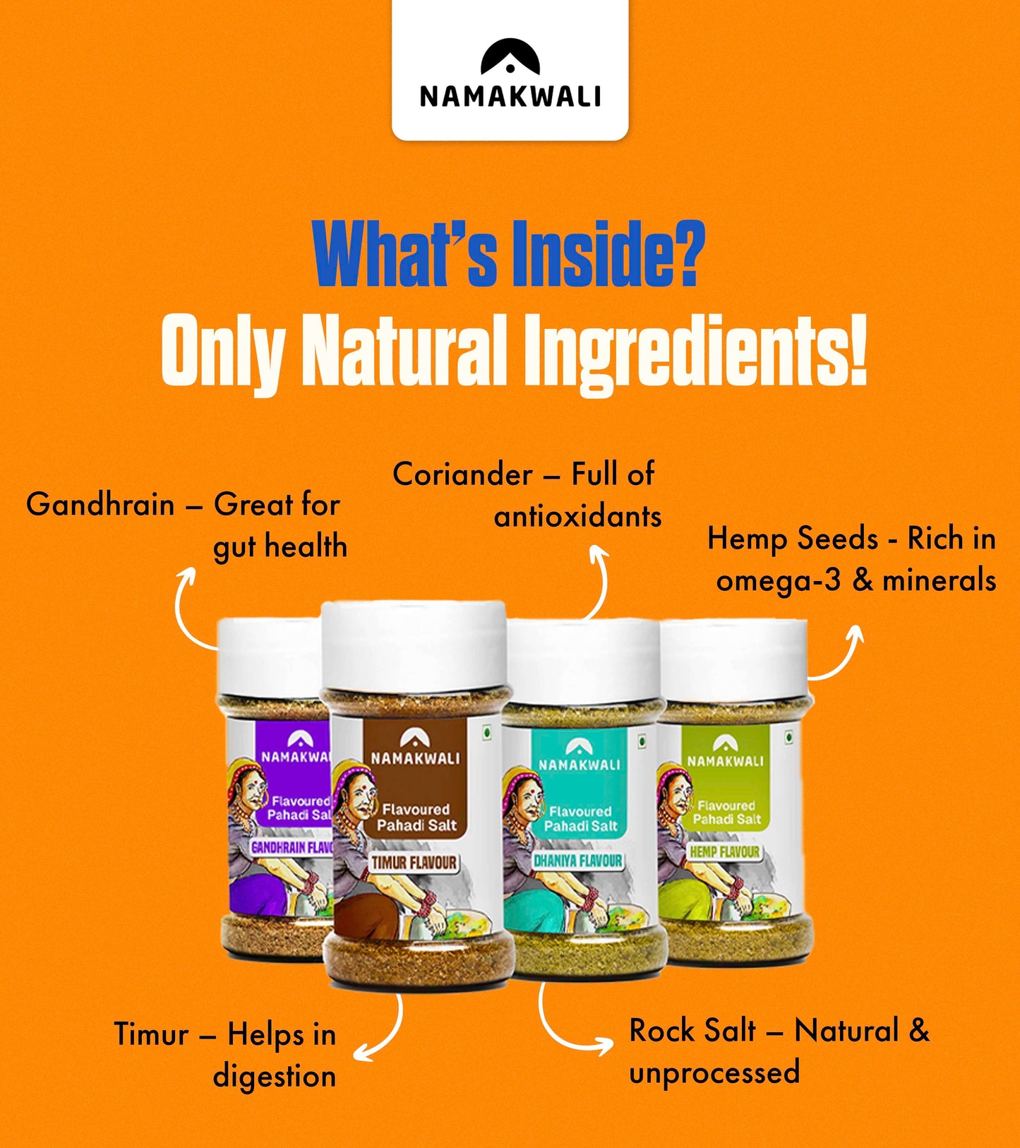 Namakwali Pack of 4 Salts benefits