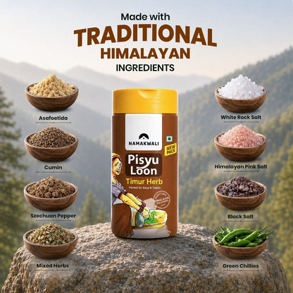 Pisyu Loon Flavoured Seasoning Salt (Timur herb), 100g