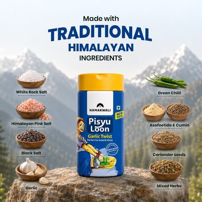 Pisyu Loon Flavoured Seasoning Salt (Garlic Twist), 100g